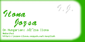 ilona jozsa business card