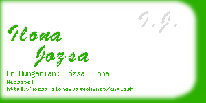 ilona jozsa business card